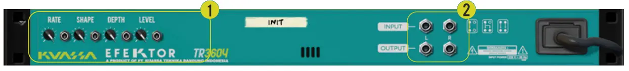 KUASSA Efektor TR3604 Tremolo Chorus Guitar Effect fig 16