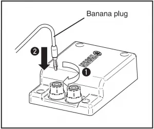 When using a banana plug