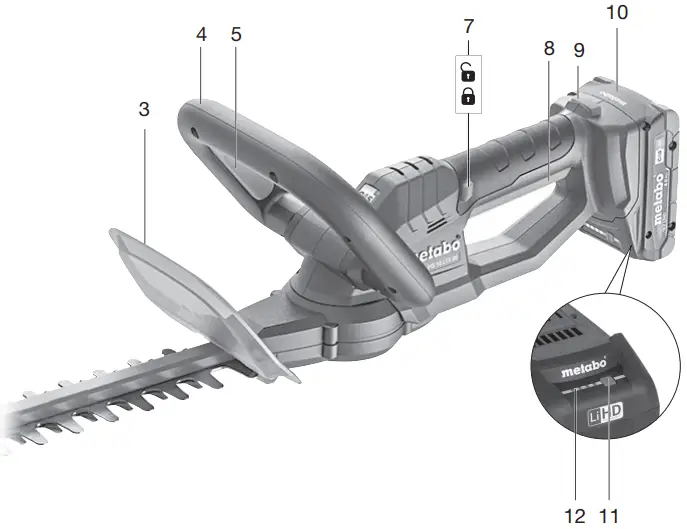 metabo HS 18 LTX 65 Cordless Hedge Trimmer-fig3