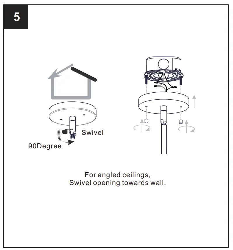 Install Ceiling Canopy to Crossbar
Assembly