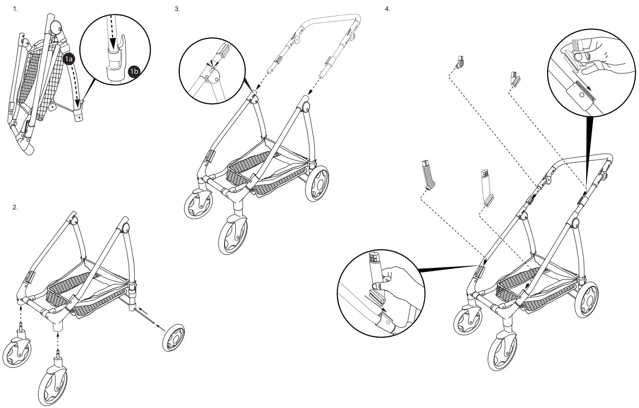 DELUX Double Pram Stroller - fig1