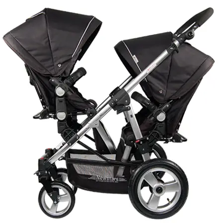 DELUX Double Pram Stroller