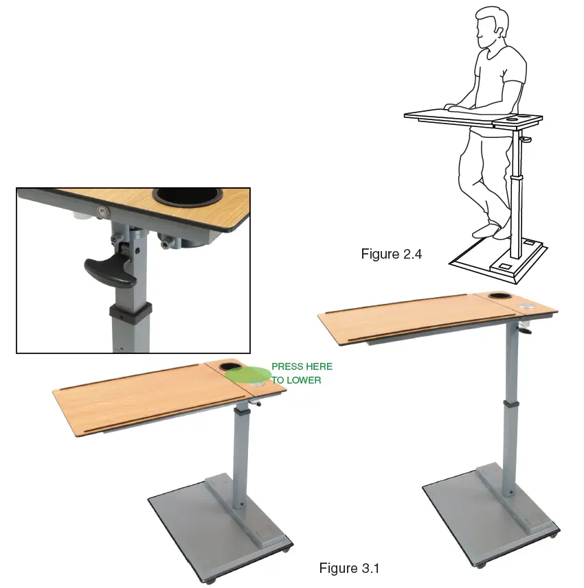 WISELIFT-WLT400S-tanding-Desk-Overbed-Table-Tilt-fig-11