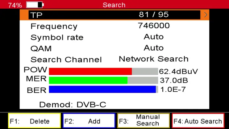 TRIAX UPM 1400 - Cable menu 1