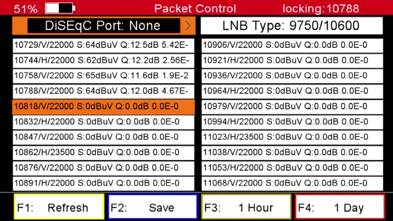 TRIAX UPM 1400 - Satellite menu 12