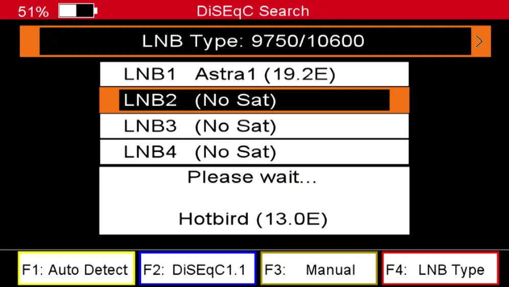 TRIAX UPM 1400 - Satellite menu 13