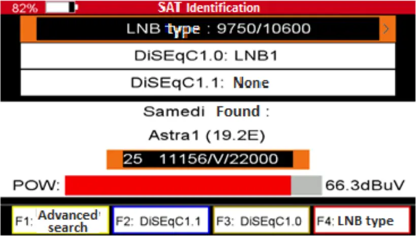 TRIAX UPM 1400 - Satellite menu 9