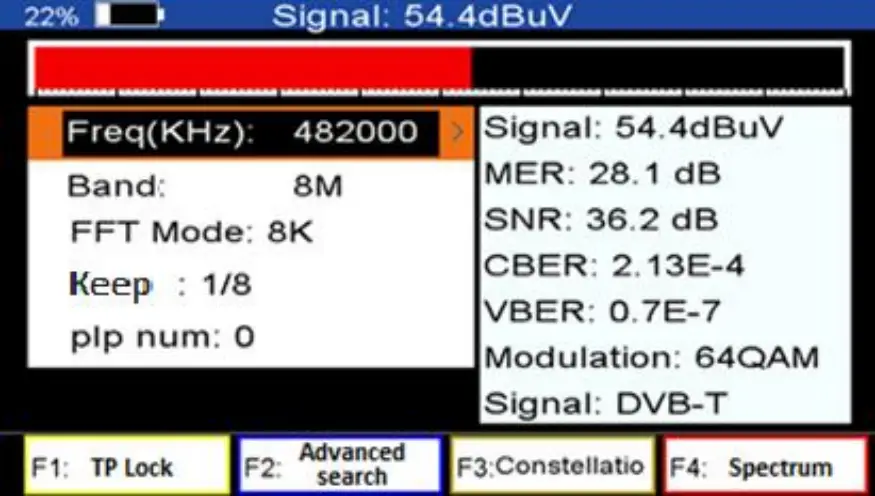 TRIAX UPM 1400 - TV mode 7