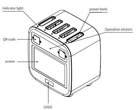 fuze DD 002 Five Slots Charge Station - Name of each part
