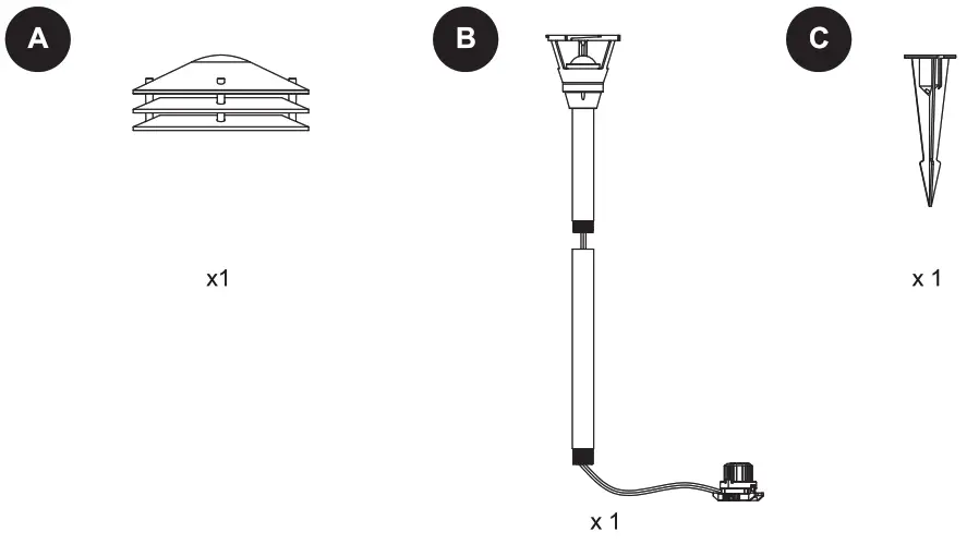 Harbor Breeze LED Path Light - PACKAGE CONTENTS
