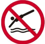 Diving is prohibited