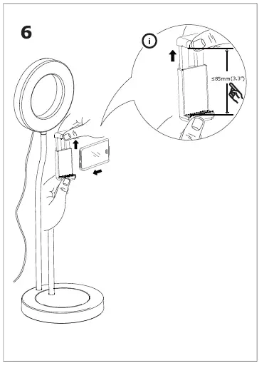 IKEA-LANESPELARE-Ring-Light-with-Phone-Holder-10