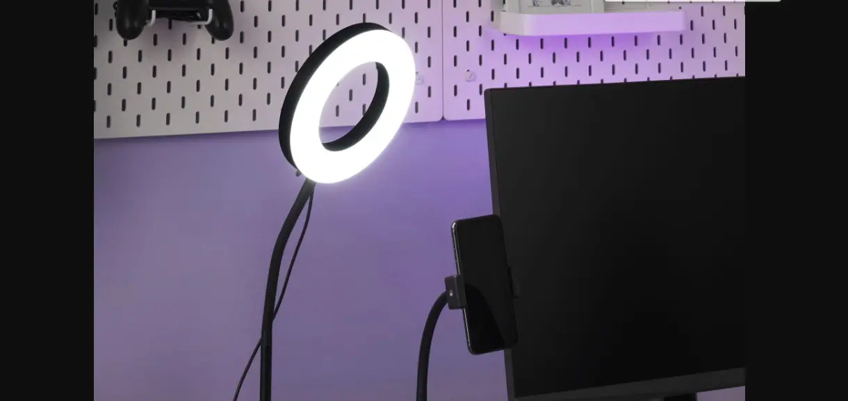 Ikea Laespelare Ring Light With Phone Holder User Manual