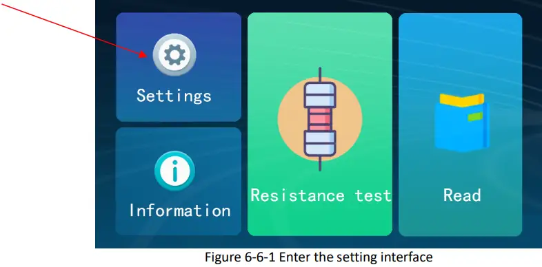 HTC INSTRUMENTS 5252 Handheld DC Resistance Teste - setting interface