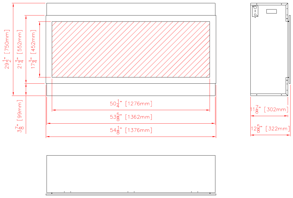 Remii 102745 XT 45 In Extra Tall Deep Built In Electric Fireplace - fig 2