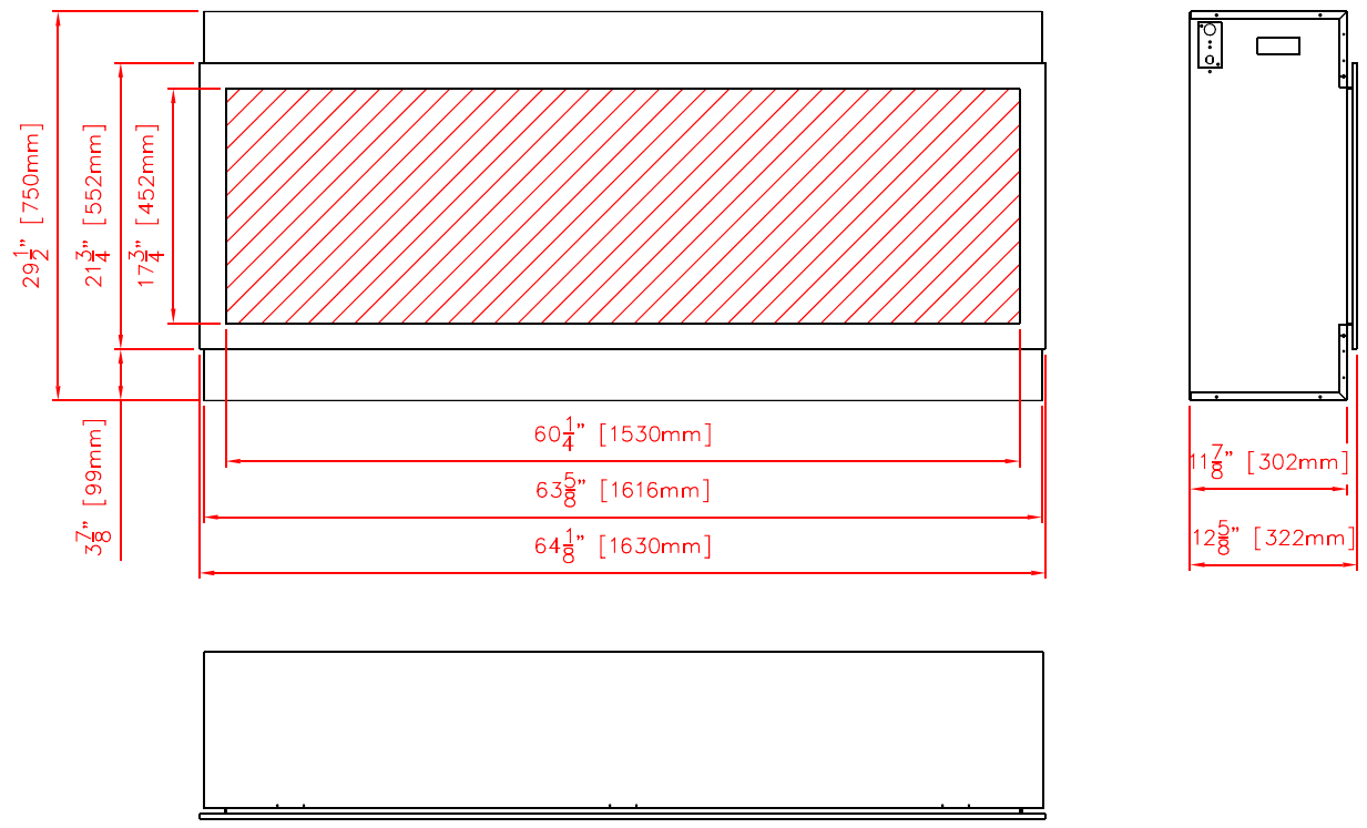 Remii 102745 XT 45 In Extra Tall Deep Built In Electric Fireplace - fig 3