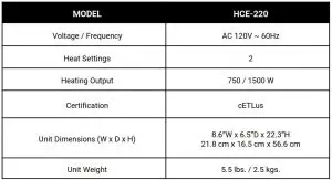 FIG 8 SPECIFICATIONS