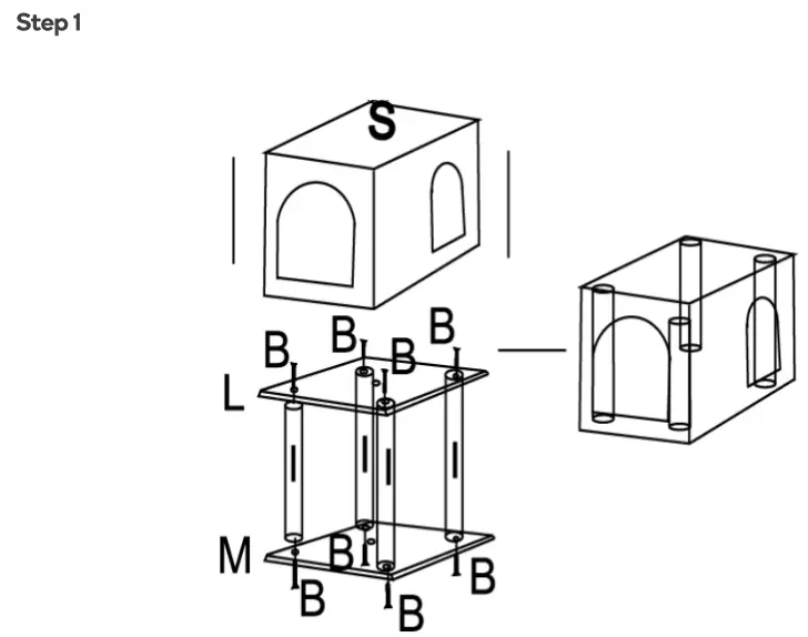 kogan KA170CTREEA Cat Scratching Post Tree - assembly1