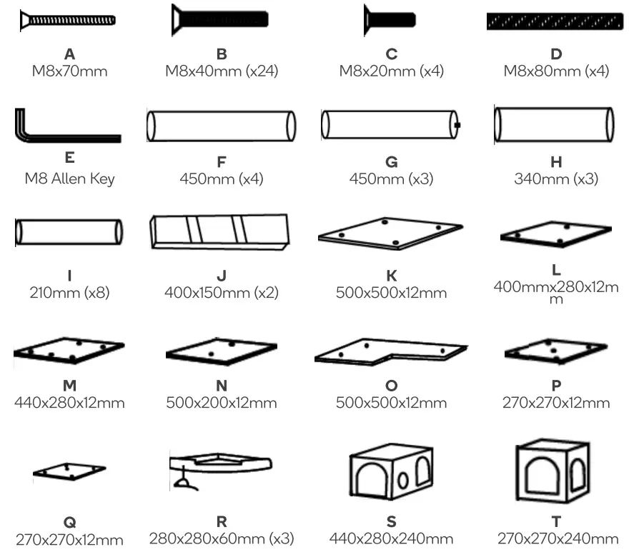 kogan KA170CTREEA Cat Scratching Post Tree - parts
