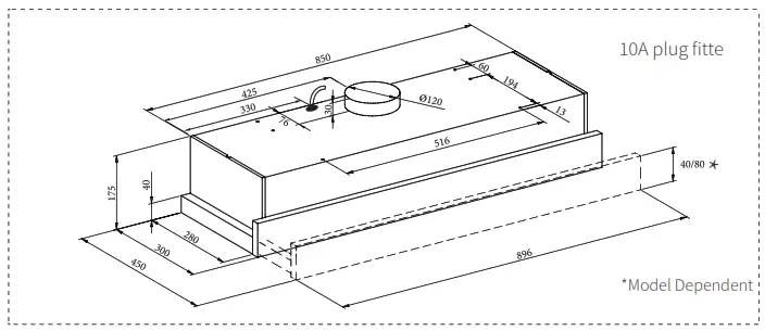 Whirlpool WPRS90ASL 90cm Slideout Rangehood - 900 SLIDEOUT RANGEHOOD 1
