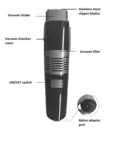 VIVaDIa H115 Vacuum Hair Beard Trimmer - parts