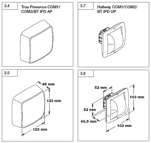 steinel True Presence Hallway COM1 COM2 BT IPD fig3
