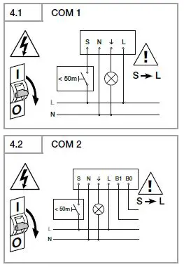 steinel True Presence Hallway COM1 COM2 BT IPD fig8