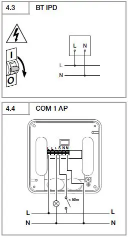 steinel True Presence Hallway COM1 COM2 BT IPD fig9