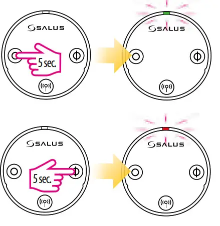 SALUS TRV10RFM Wireless Thermostatic TRV-Manual mode