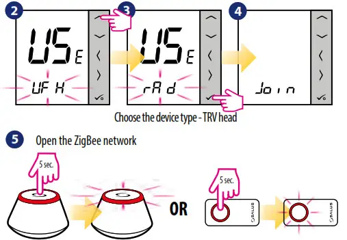 SALUS TRV10RFM Wireless Thermostatic TRV-Offline mode 2