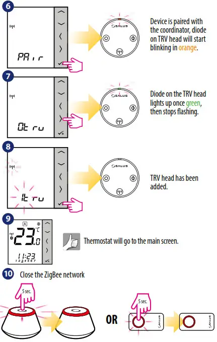 SALUS TRV10RFM Wireless Thermostatic TRV-Offline mode 3