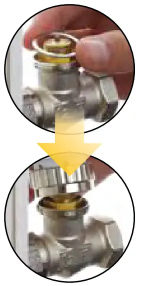 SALUS TRV10RFM Wireless Thermostatic TRV- head installation 3