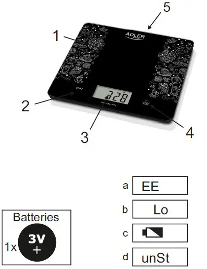 ADLER AD3171 Kitchen Scale fig1