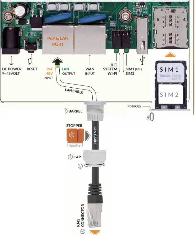 OUTDOOR ROUTER EZR33 Series EZR33L A4 Outdoor 4G Wi-Fi Router - BRACKET 2