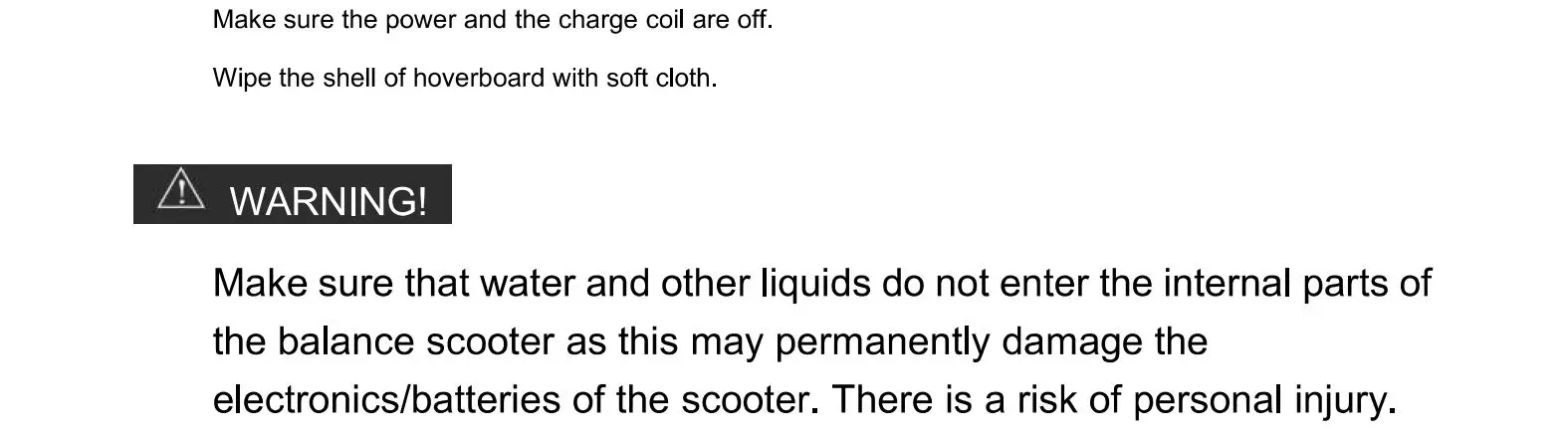 Denver HBO-6620 Hoverboard - Cleaning