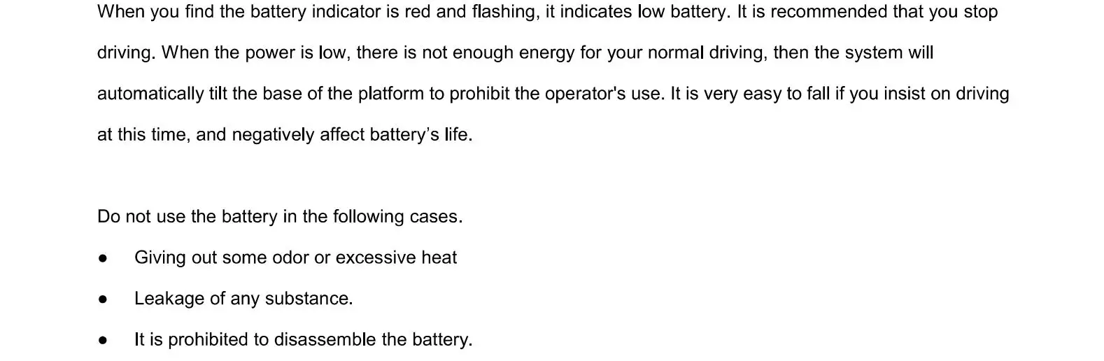 Denver HBO-6620 Hoverboard - low Battery
