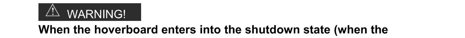 Denver HBO-6620 Hoverboard - warning