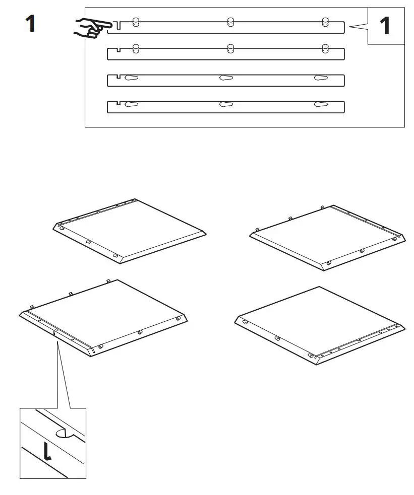 IKEA 103.321.22 EKET Cabinet Instruction Manual - Assembly 1