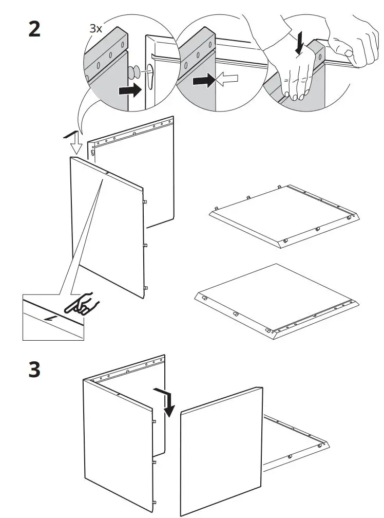 IKEA 103.321.22 EKET Cabinet Instruction Manual - Assembly 2,3
