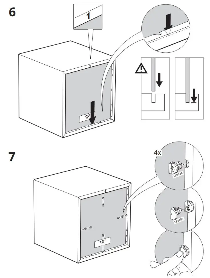 IKEA 103.321.22 EKET Cabinet Instruction Manual - Assembly 6,7