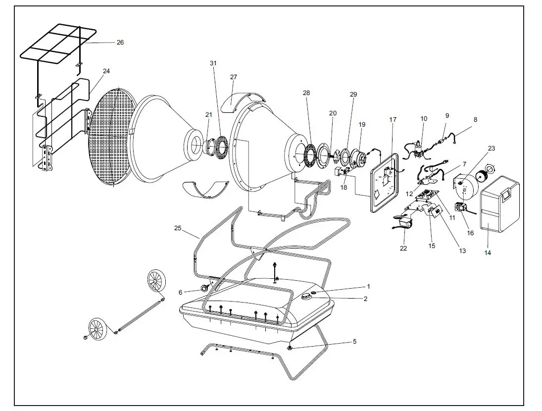 MASTER MH-80-OFR Kerosene Radiant Heater FIG 20