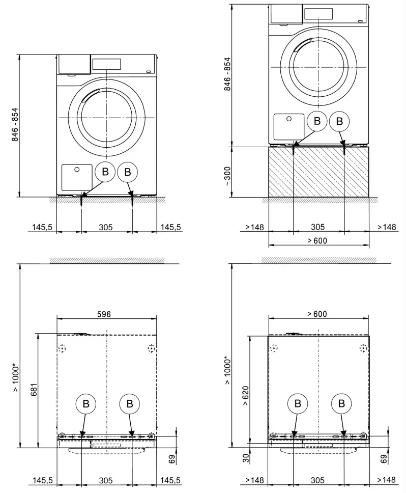 Miele PWM 506 DV Mopstar 60 Washing Machine - Installation 2