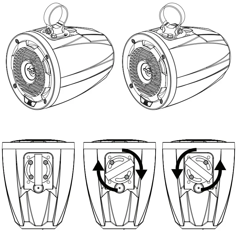 MTX AUDIO MUD65PL Cage Mount Speaker With RGB LEDS - bolts