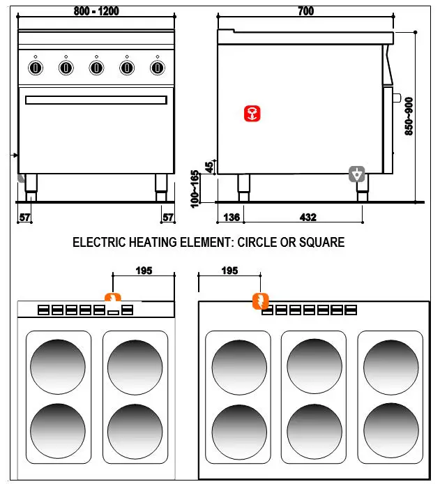 HENDI-225936-Electric-Cooker-Kitchen-Line-4-or-6-Plate-fig1