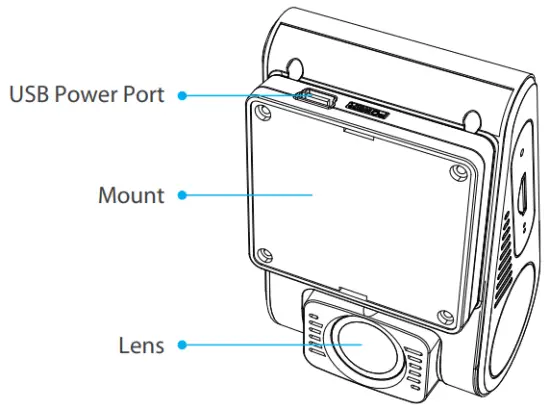 VIOFO A129 Duo Full HD 1080P Front and Rear Camera - Front Camera 1