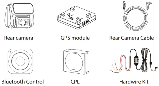 VIOFO A129 Duo Full HD 1080P Front and Rear Camera - Optional Accessory