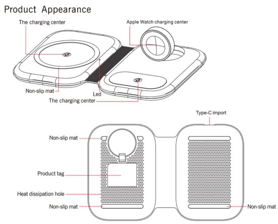 Shenzhen Maizhan Technology MZF20SABC Magnetic Folding 3 In 1 Wireless Charger - Fig