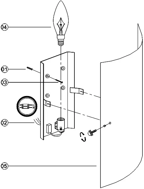 Johan Lewis Scroll Glass Wall Light - light