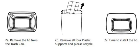 Kraus KTCS 10 Automatic Sensor Trash Can - Trash Can