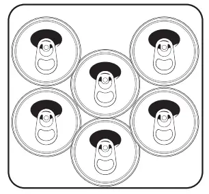 Interior view of top shelf